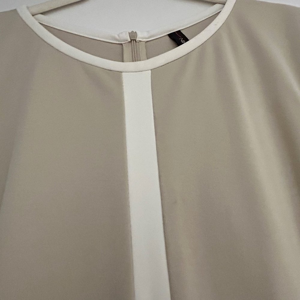 Marc Cain Dress w/ Beige Leather Trim